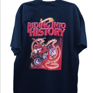 RIH shirt riding into history